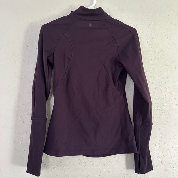 🦋 Yogalicious Purple Long Sleeve Quarter Zip Workout Top Athletic Athleisure XS - Picture 4 of 6